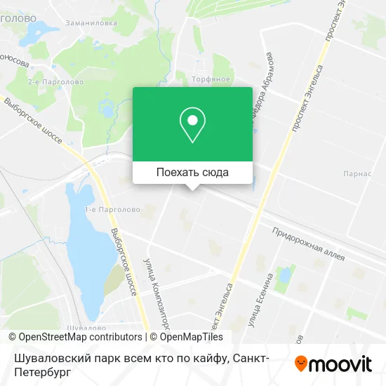 Карта Шуваловский парк всем кто по кайфу