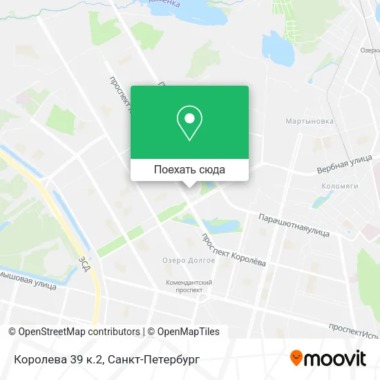Карта Королева 39 к.2