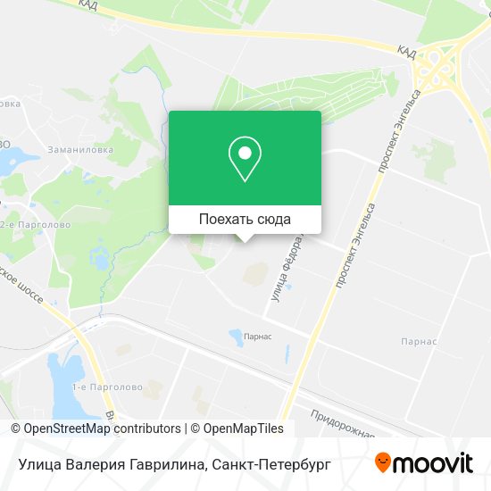 Карта Улица Валерия Гаврилина