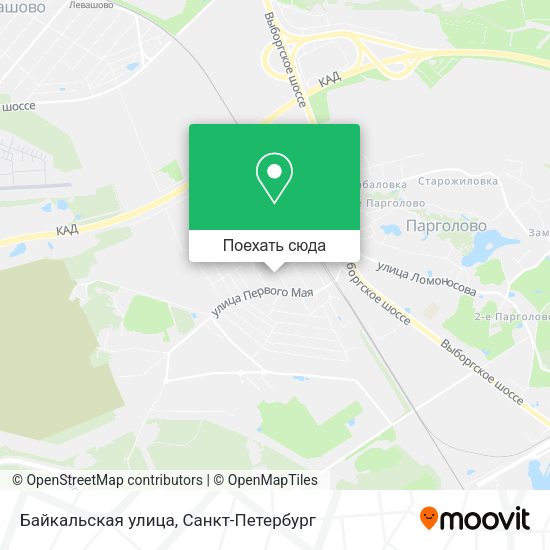 Карта Байкальская улица