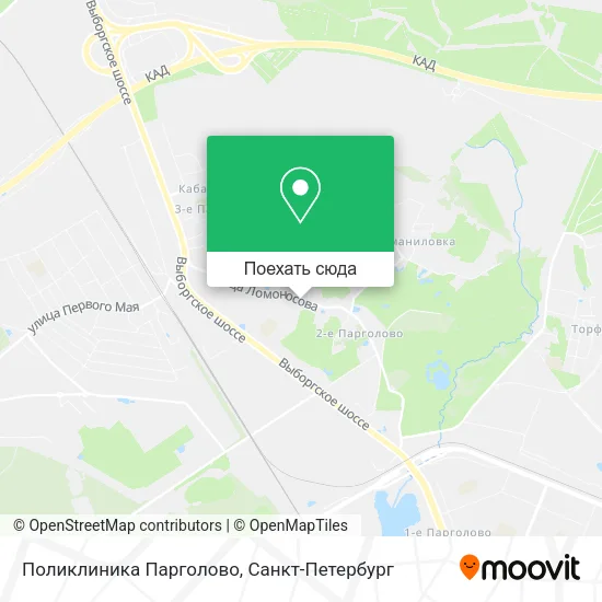 Карта Поликлиника Парголово