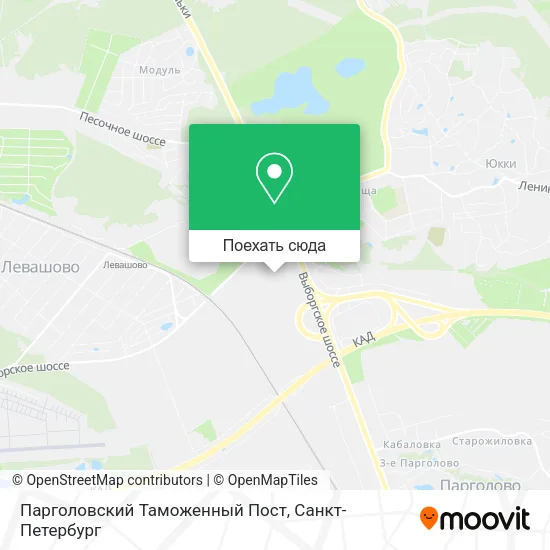 Карта Парголовский Таможенный Пост