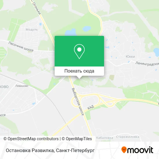 Карта Остановка Развилка