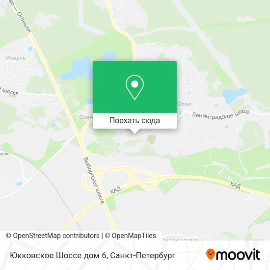 Карта Юкковское Шоссе дом 6