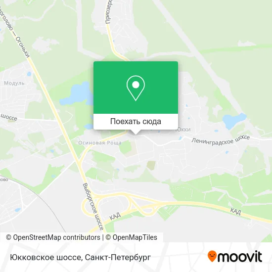 Карта Юкковское шоссе