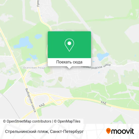 Карта Стрельнинский пляж