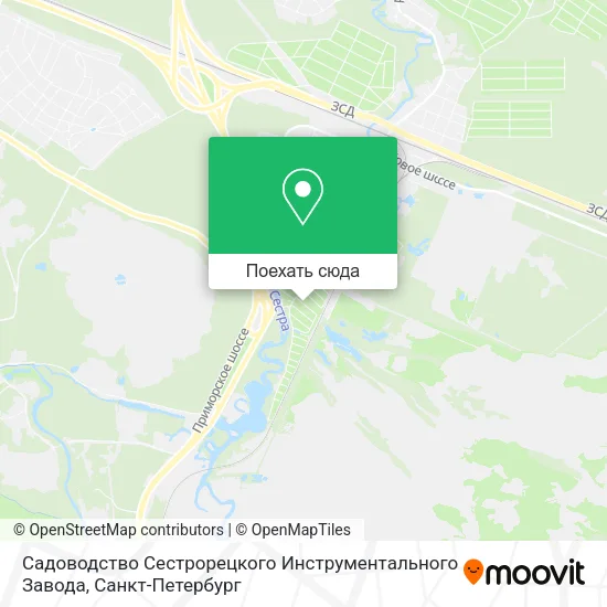 Карта Садоводство Сестрорецкого Инструментального Завода