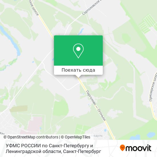 Карта УФМС РОССИИ по Санкт-Петербургу и Ленинградской области
