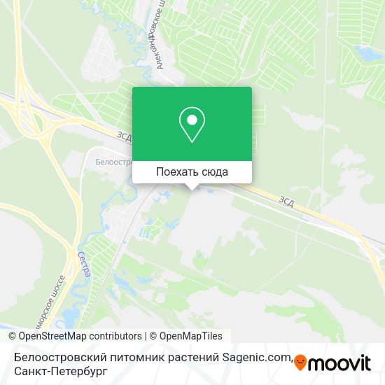 Карта Белоостровский питомник растений Sagenic.com