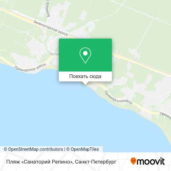 Карта Пляж «Санаторий Репино»