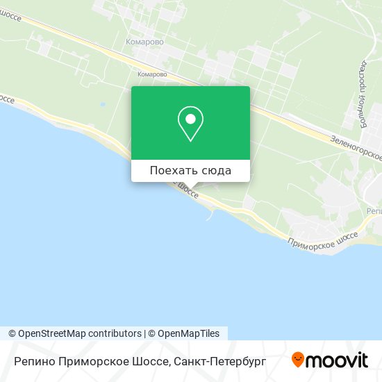 Карта Репино Приморское Шоссе