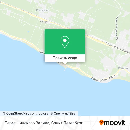 Карта Берег Финского Залива