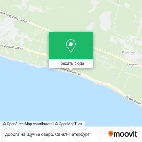 Карта дорога на Щучье озеро
