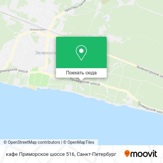 Карта кафе Приморское шоссе 516