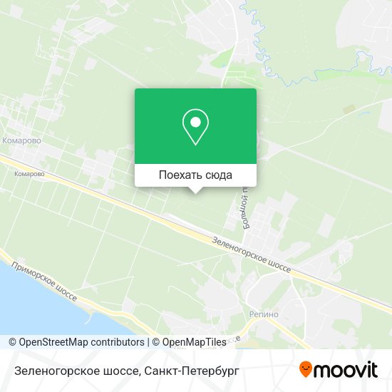 Карта Зеленогорское шоссе