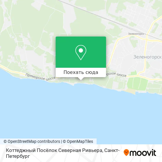 Карта Коттеджный Посёлок Северная Ривьера