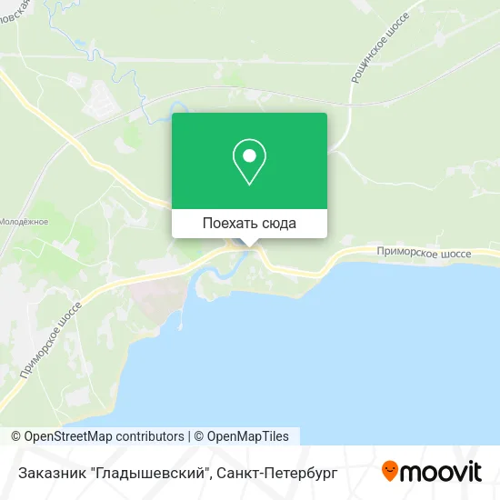 Карта Заказник "Гладышевский"
