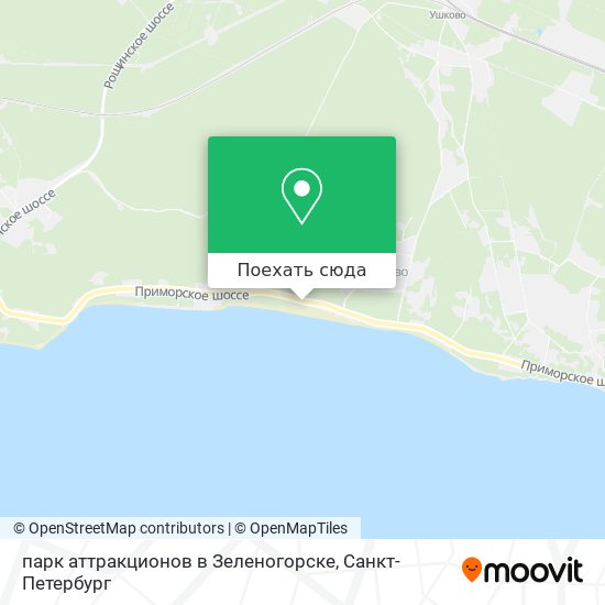 Карта парк аттракционов в Зеленогорске