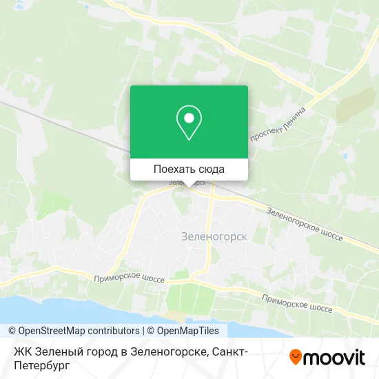 Карта ЖК Зеленый город в Зеленогорске
