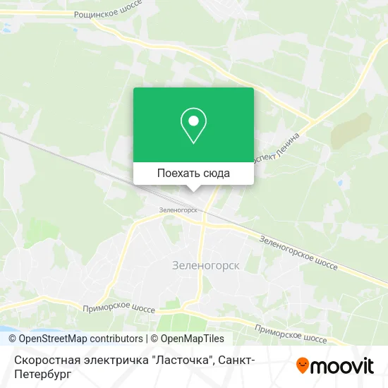 Карта Скоростная электричка "Ласточка"