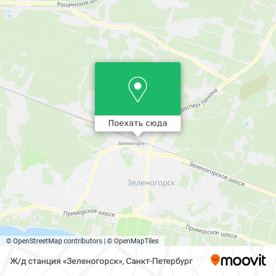 Карта Ж/д станция «Зеленогорск»