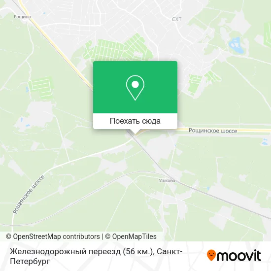 Карта Железнодорожный переезд (56 км.)