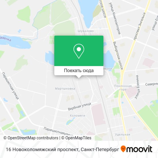 Карта 16 Новоколомяжский проспект