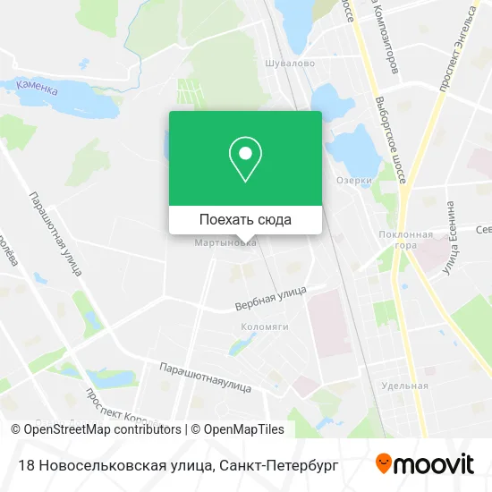 Карта 18 Новосельковская улица
