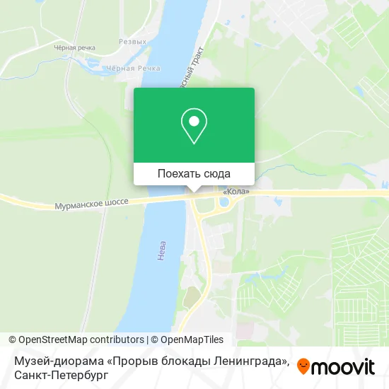 Карта Музей-диорама «Прорыв блокады Ленинграда»