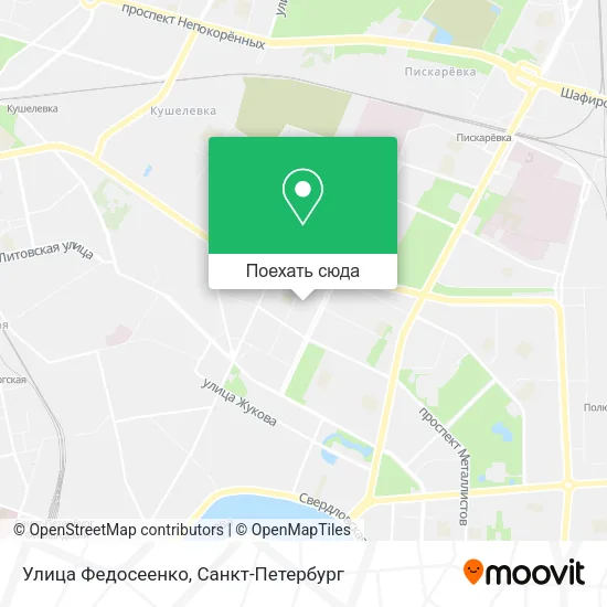 Карта Улица Федосеенко