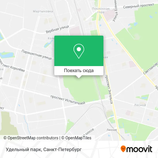 Карта Удельный парк