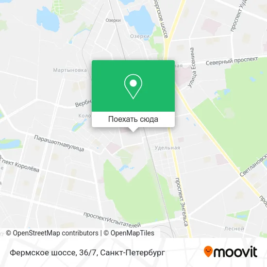 Карта Фермское шоссе, 36/7