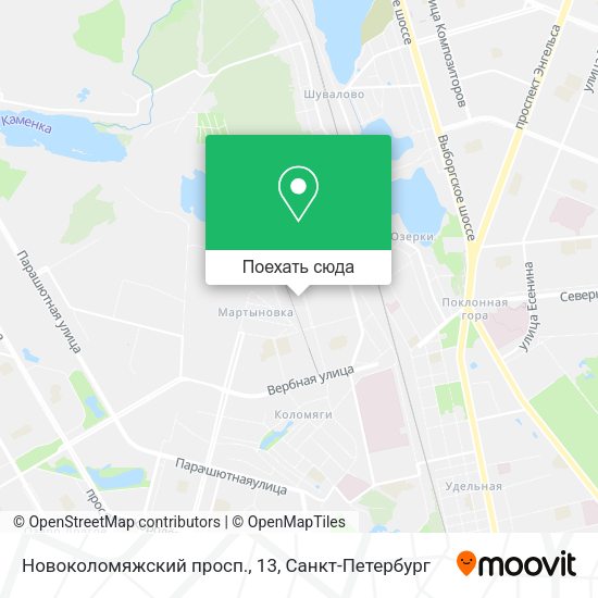 Карта Новоколомяжский просп., 13