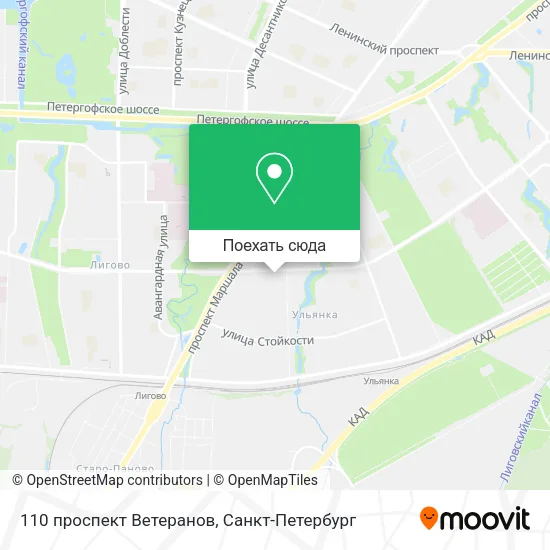 Карта 110 проспект Ветеранов