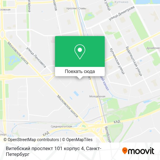 Карта Витебский проспект 101 корпус 4