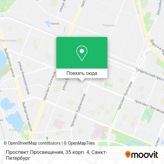 Карта Проспект Просвещения, 35 корп. 4
