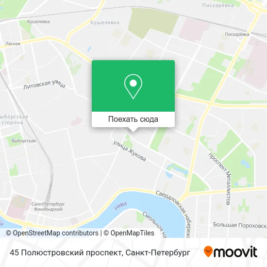 Карта 45 Полюстровский проспект