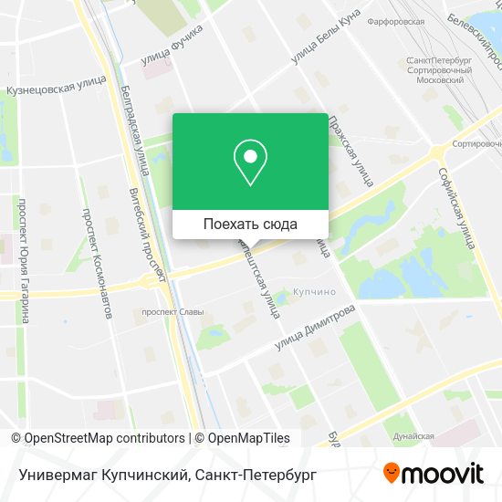 Карта Универмаг Купчинский