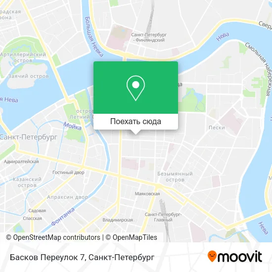 Карта Басков Переулок 7