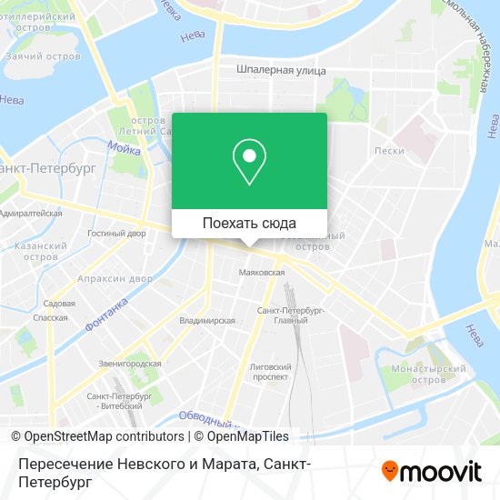 Карта Пересечение Невского и Марата