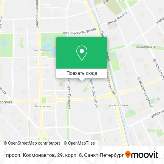 Карта просп. Космонавтов, 29, корп. 8