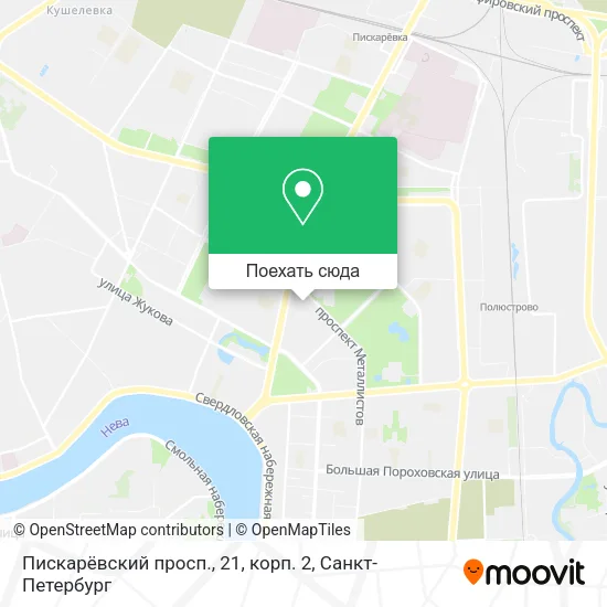 Карта Пискарёвский просп., 21, корп. 2