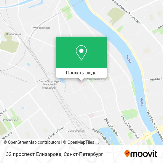 Карта 32 проспект Елизарова