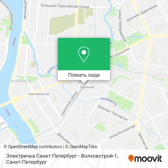 Карта Электричка Санкт-Петербург - Волховстрой-1