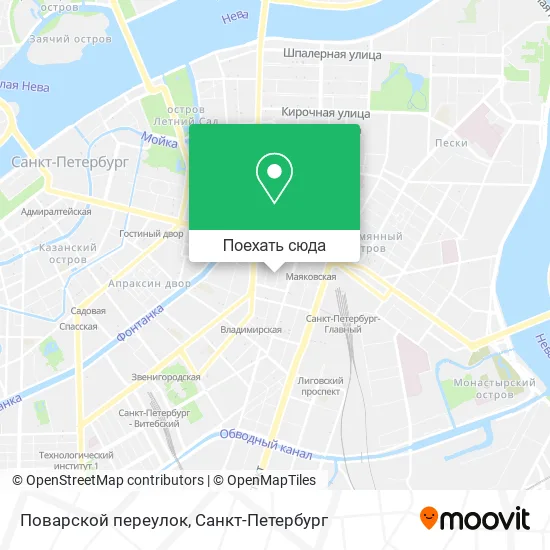 Карта Поварской переулок