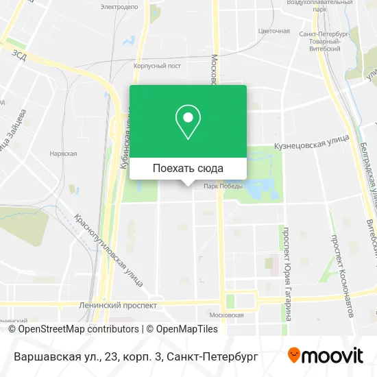 Карта Варшавская ул., 23, корп. 3