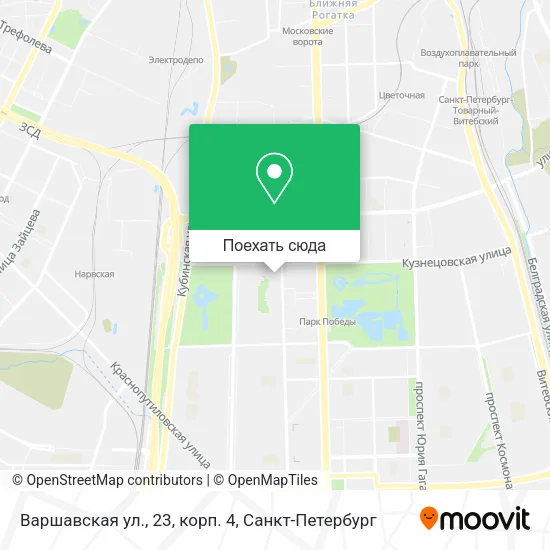 Карта Варшавская ул., 23, корп. 4