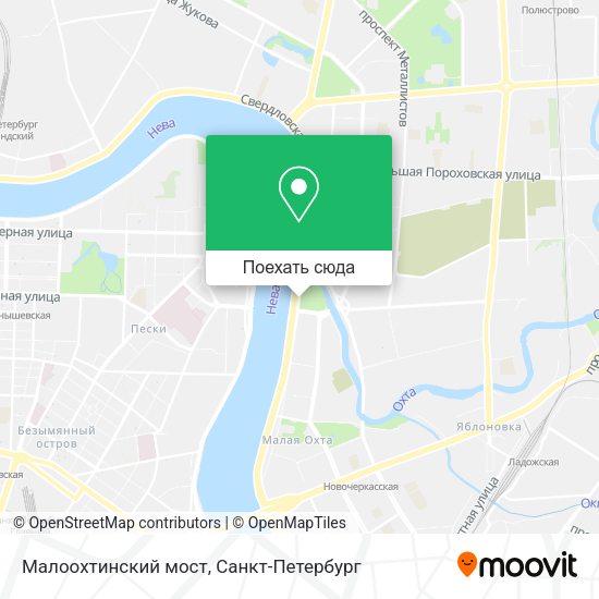 Карта Малоохтинский мост