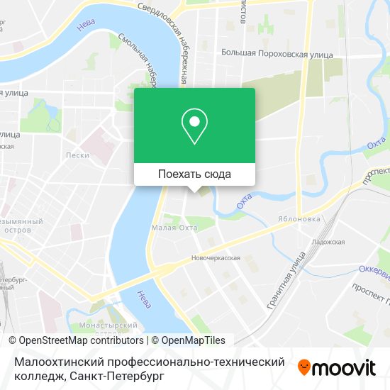Карта Малоохтинский профессионально-технический колледж