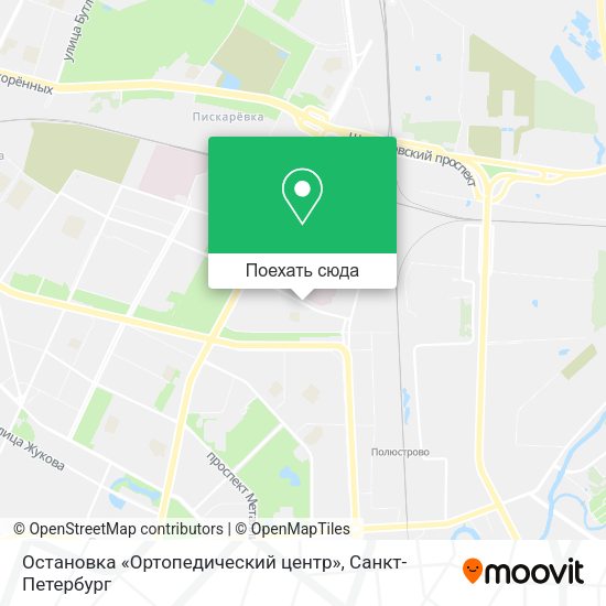 Карта Остановка «Ортопедический центр»